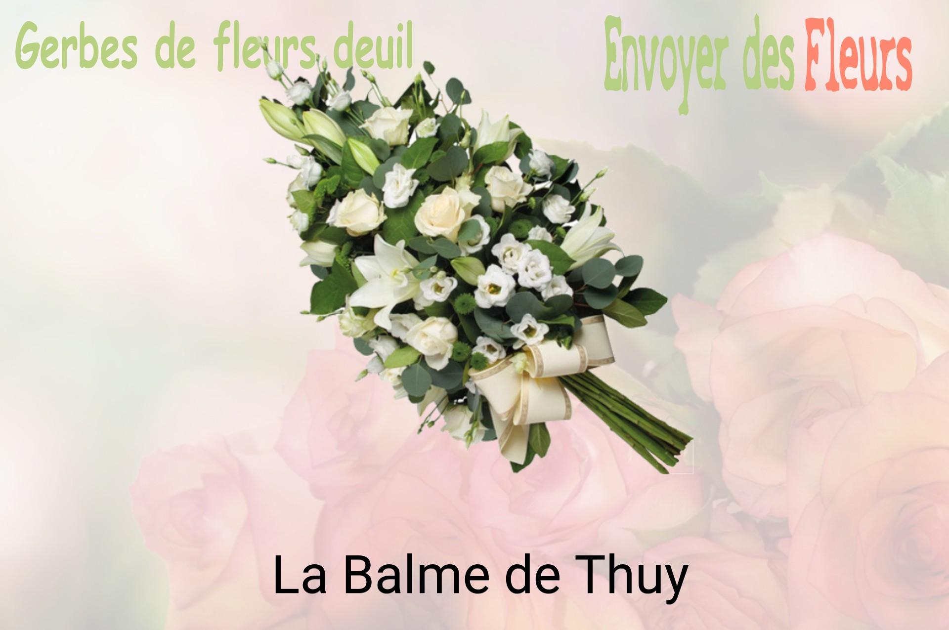 Gerbe de fleurs de deuil livrée à La Balme-de-Thuy